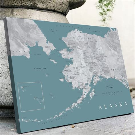 Alaska Map – Legendary Wall Art