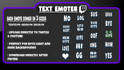 Bold Text Emote Twitch Text Emotes Twitch Emote Discord Emote