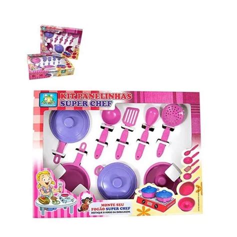 Kit Panelinhas Super Chef 10 Peças Brinquedo Infantil Tamanho U