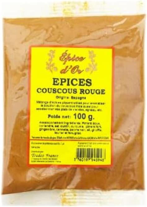 Epice Couscous Rouge G Epice D Or Naturel Sans Additifs