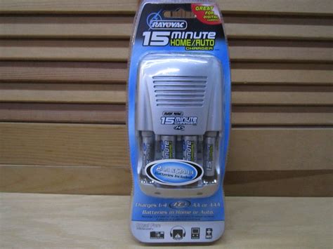 RAYOVAC IC3 15 Minute PS6 Battery CHARGER With 2 AAA 2 AA I C3 NiMH