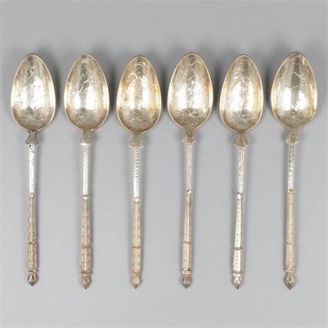 Dessert Spoons 6 800 Silver NO RESERVE Belgium Catawiki