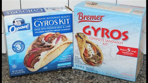 Opaa Brand Gyros Kit Vs Bremer Aldi Gyros Complete Sandwich Kit Comparison And Review Youtube