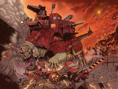 Squiggoth Color By Christianwillett Warhammer 40k Artwork Warhammer