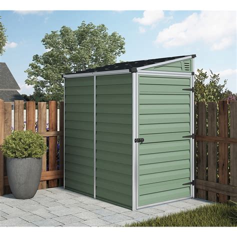 6 X 4 Plastic Pent Garden Shed 1 8m X 1 2m FREE 48 HOUR DELIVERY