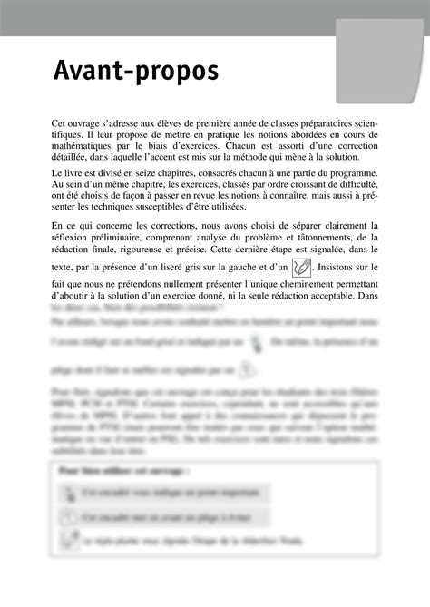 Solution Mathematiques Les Exercices Incontournables Mpsi Pcsi Ptsi