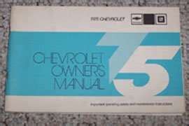 1975 Chevrolet Caprice Owner S Manual