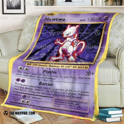 Anime Pokemon Mewtwo Evolutions Blanket Hot Sale 2024