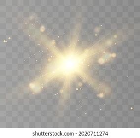 Bright Yellow Light Effect Rays Highlights Stock Vector (Royalty Free ...