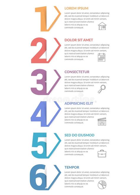 Plantilla De Infographic Para El Proceso En Siete Pasos Con Comienzo Y