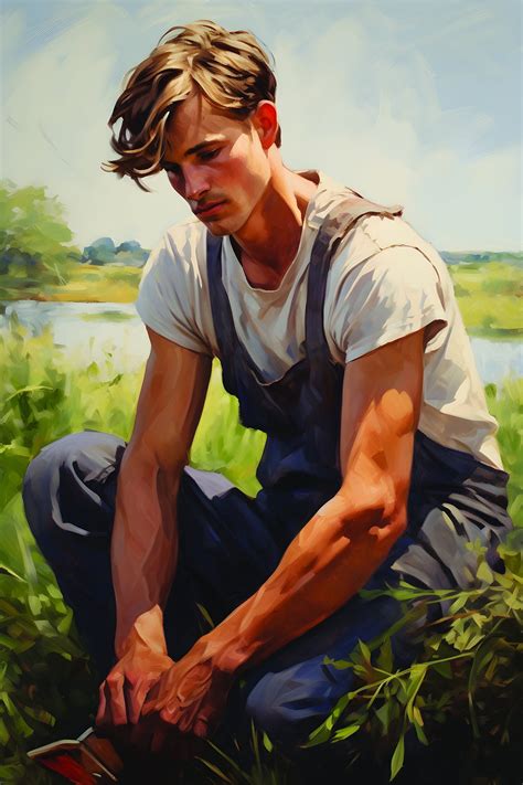 Impressionistic Painting Gay Art Male Painting Male Portrait Etsy