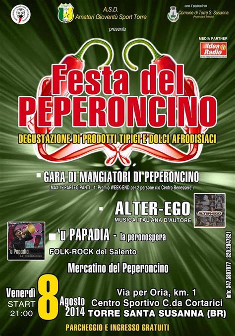 Sapori E Musica Alla Festa Del Peperoncino Di Torre Santa Susanna