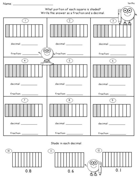 Tenths And Hundredths Worksheets