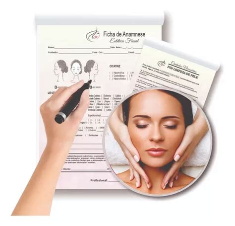 Kit Bloco Ficha Anamnese Cuidados Est Tica Facial Brinde Mercadolivre