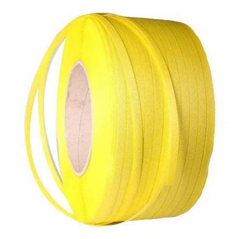 Yellow Polypropylene Packing Strip Plastic Packaging Type Roll Size