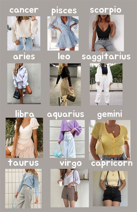 Zodiac Sign Outfits Zodiac Sign Fashion Zodiac Clothes Themed Outfits