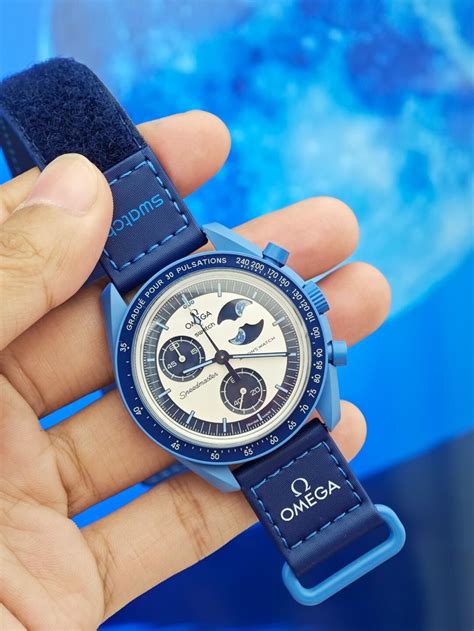 新品未使用Swatch x Omega Bioceramic Moonswatch Mission to the Super Blue