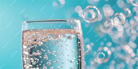 premium photo tiny bubbles cling   sides   glass  sparkling