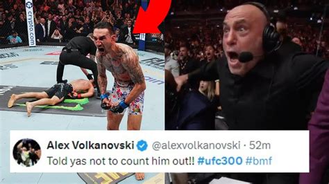 UFC FIGHTERS REACT TO MAX HOLLOWAY KNOCK OUT JUSTIN GAETHJE UFC 300