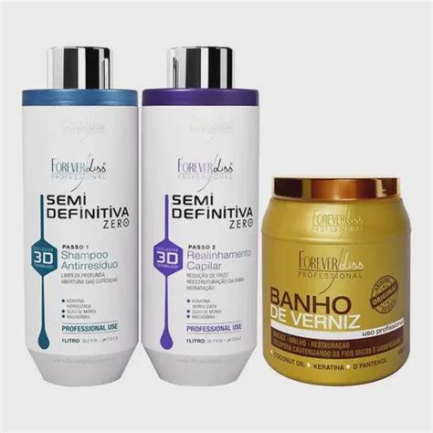 Escova Progressiva Semidefinitiva 3d E Banho De Verniz 1k Forever Liss