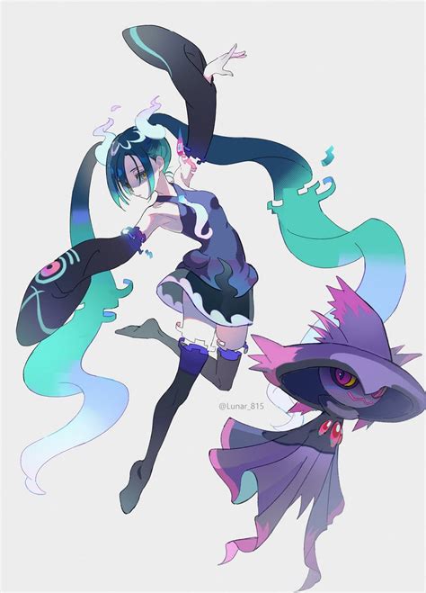 Hatsune Miku Mismagius And Ghost Miku Pokemon And 2 More Drawn By