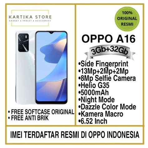 Harga Oppo A16 Terbaru September 2021 Biggo Indonesia