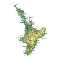 Detailed Map Of South Island New Zealand With Other Marks New