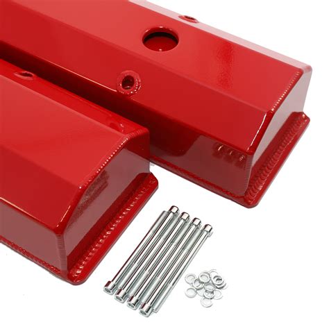 Arc V Rd Pc Small Block Chevy Red Fabricated Valve Covers