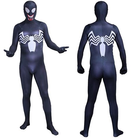 Men’s Marvel Spider-Man Maximum Venom Deluxe Cosplay Jumpsuit Venomized ...