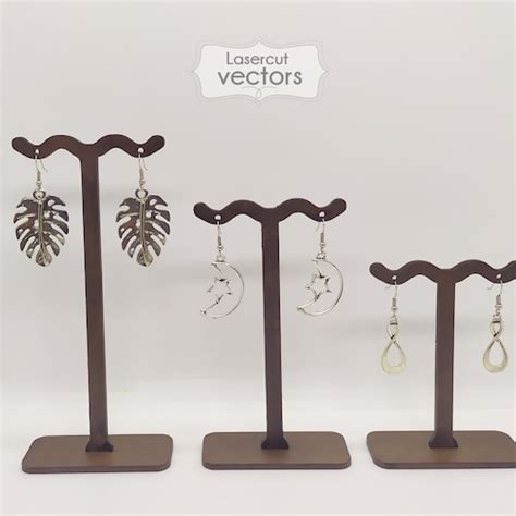 Double Arch Earring Stand Svg Laser Cut File For Glowforge Etsy