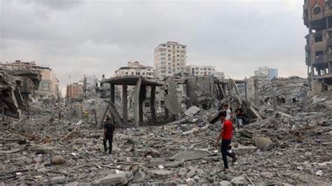 Unprecedented Israeli bombardment lays waste to upscale Rimal, the ...