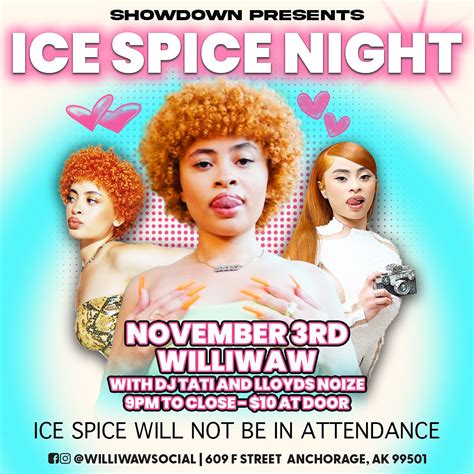 Ice Spice Night Tickets at Williwaw in Anchorage by Showdown Alaska | Tixr