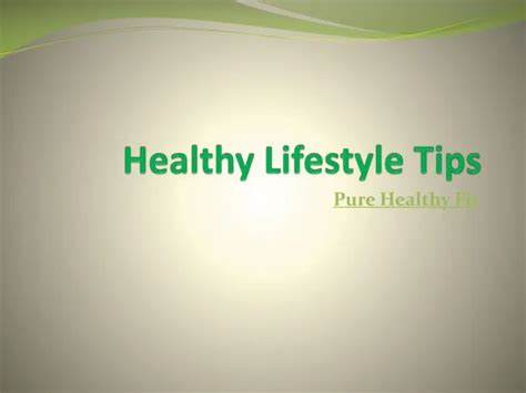 Ppt Healthy Lifestyle Powerpoint Presentation Free Download Id7172907