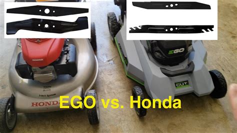 Twin Blade Lawn Mower Comparison Ego Vs Honda Youtube