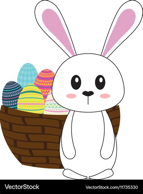 Happy Easter Bunny Cartoon Icon Royalty Free Vector Image Animal Easter Eggs On Jeeps