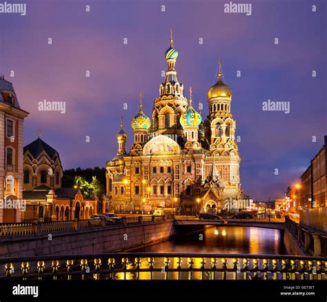 Cathedral Of Savior On Spilled Blood In St Petersburg Russia Stock