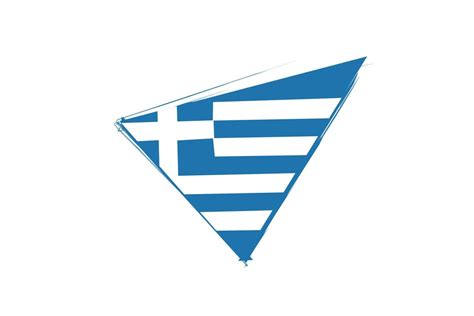 Greece flag design illustration, simple icon flagdesign with elegant ...