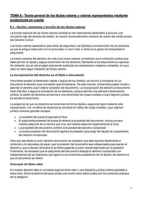 Lecci N Apuntes De Derecho Mercantil Ii Segunda Parte Tema