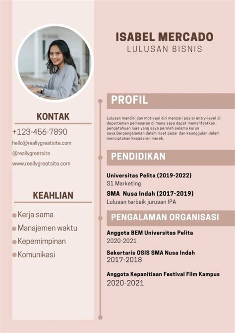 Contoh Cv Lamaran Kerja Lulusan Smk Pdf Contoh Surat Resmi