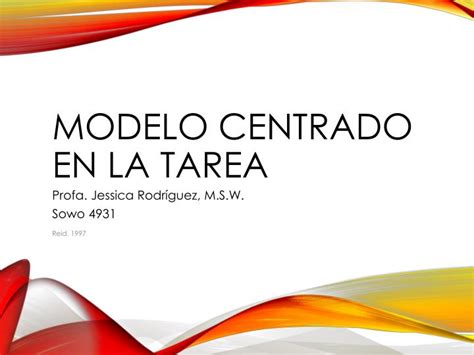 PPT Modelo Centrado En La Tarea PowerPoint Presentation Free