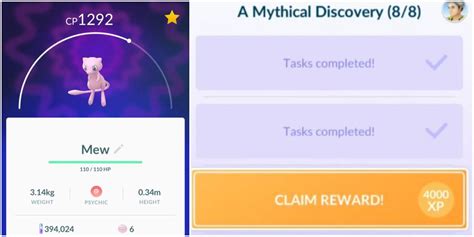 A Mythical Discovery Tasks And Rewards Pokemon Go