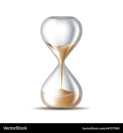 Realistic hourglass 3d sand clock old-fashioned Vector Image