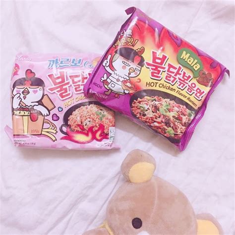 Aesthetically Pink Ramen Hot Chicken Flavor Ramen Cute Food Chicken