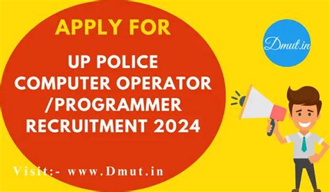 Up Police Computer Operator Recruitment Dmut In