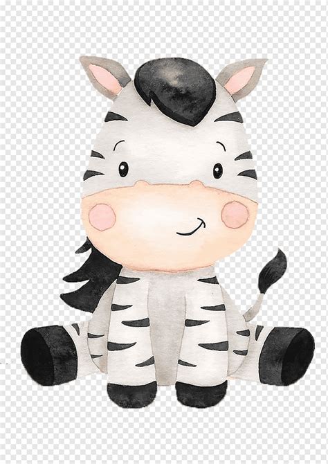 Saf Ri Beb Zebra Desenho Animado Em Aquarela Png Explore A