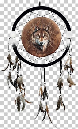 Gray Wolf Dreamcatcher T Shirt Poster Illustration PNG Clipart