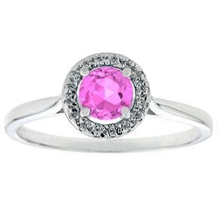 Sterling Silver Pink Sapphire Birthstone Filigree Eternity Stack Ring ...