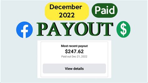 Facebook Payout Update Paid Payment Released Facebookpayout