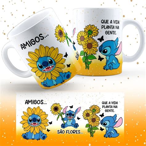 Caneca Personalizada Stitch Ohana Cole O Amigos Elo