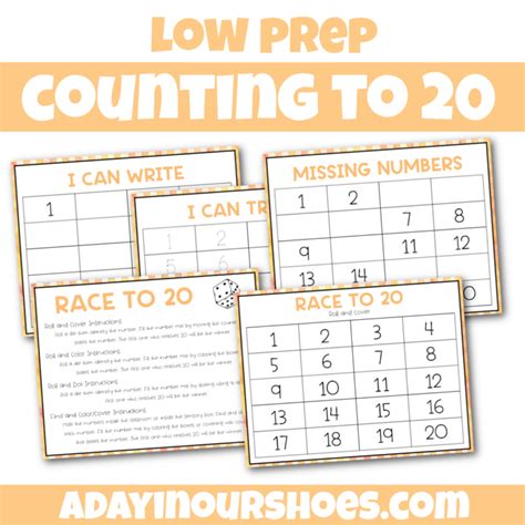 Counting to 20 Worksheets | Free | No Prep Printable Activities